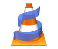 Orange cone with blue strip around it