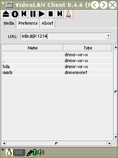 VLC media player - iPaq Familiar interface